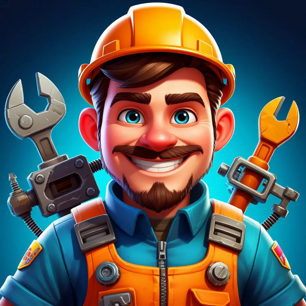 Witty engineer character