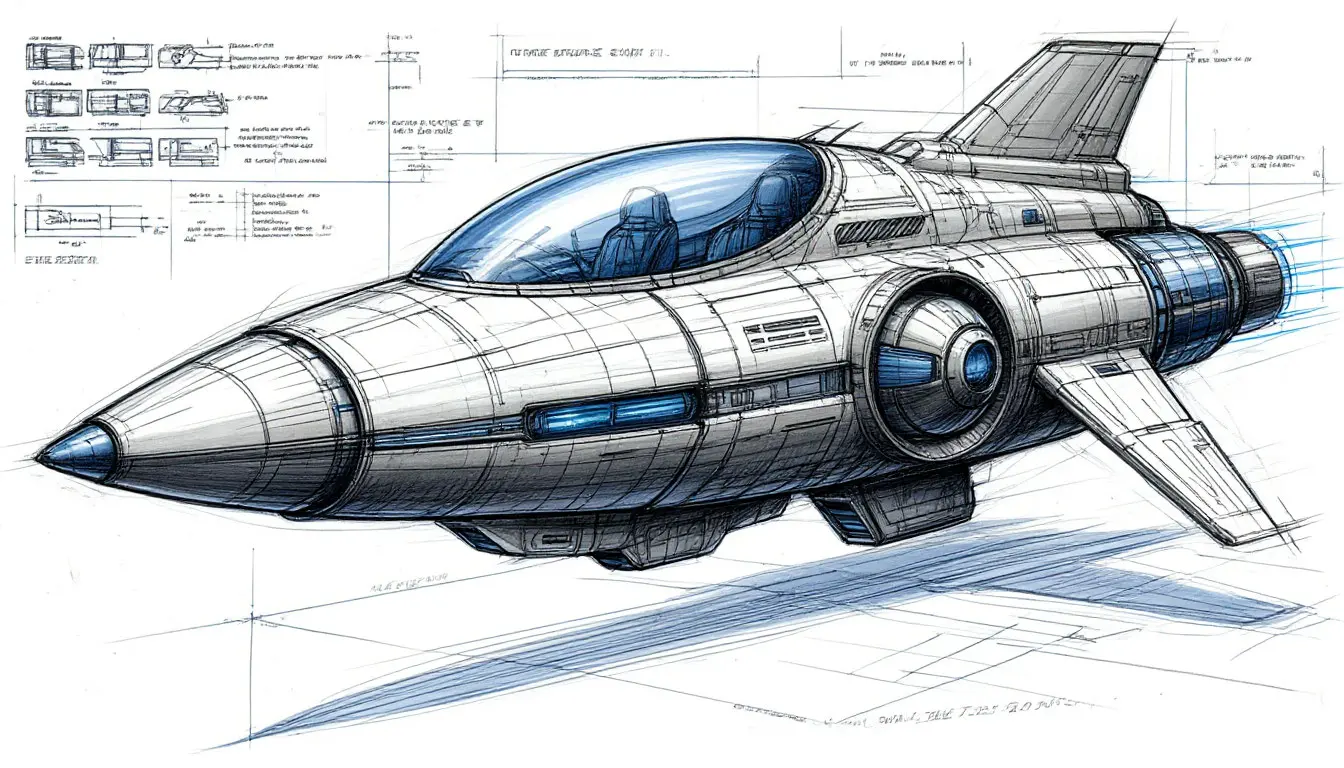 Prototype ship sketch